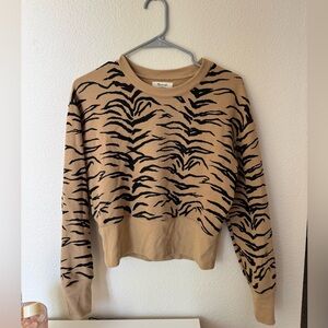 Tan and Black Tiger Print Sweater